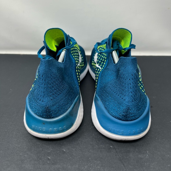 Nike Free RN Flyknit Men's Size 13 Running Shoes Blue White 942838-301 Sneakers - Picture 5 of 8